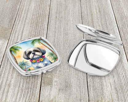 Shih Tzu Luau Compact Mirror