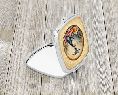 Italian Greyhound and Flowers Compact Mirror