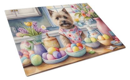 Decorating Easter Cairn Terrier Glass Cutting Board