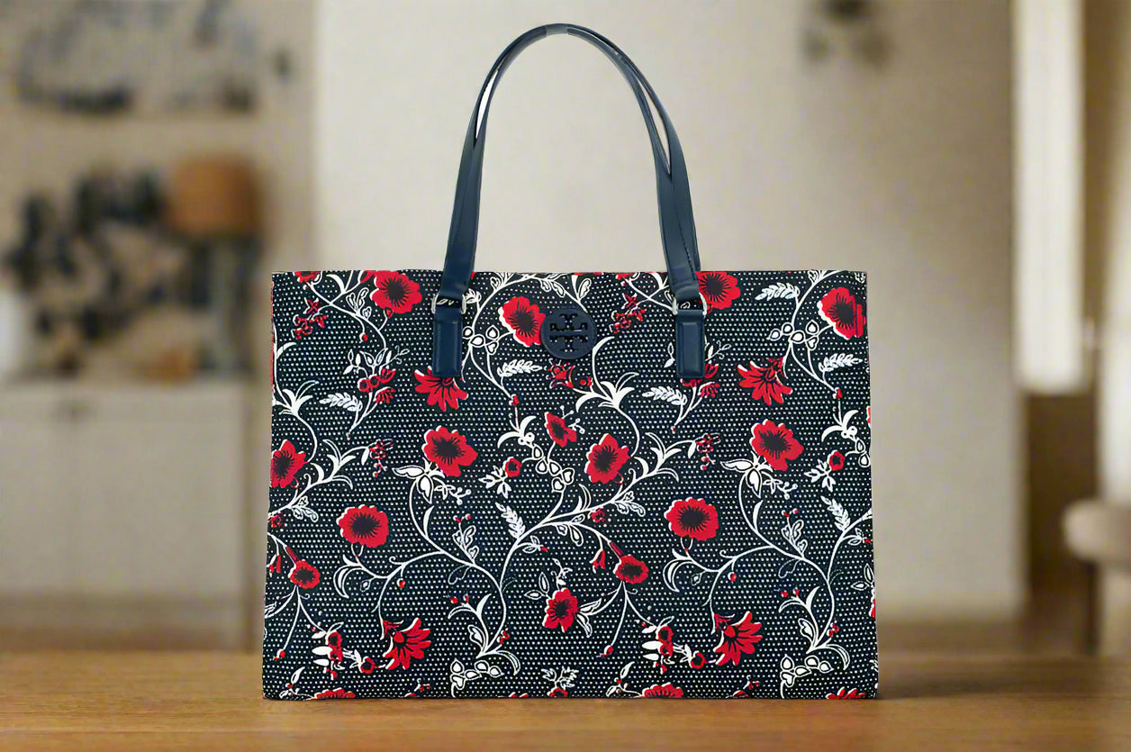 Tory Burch Medium Nylon Retro Batik Print Tote