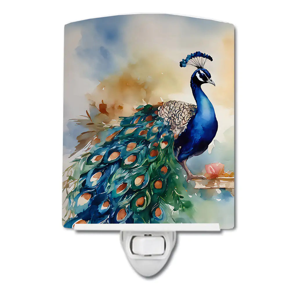 Peacock Ceramic Night Light
