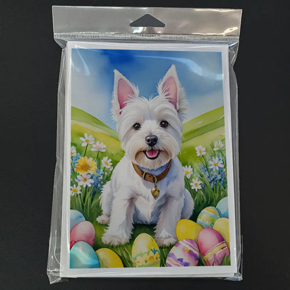 Westie Easter Egg Hunt Greeting Cards Pack of 8