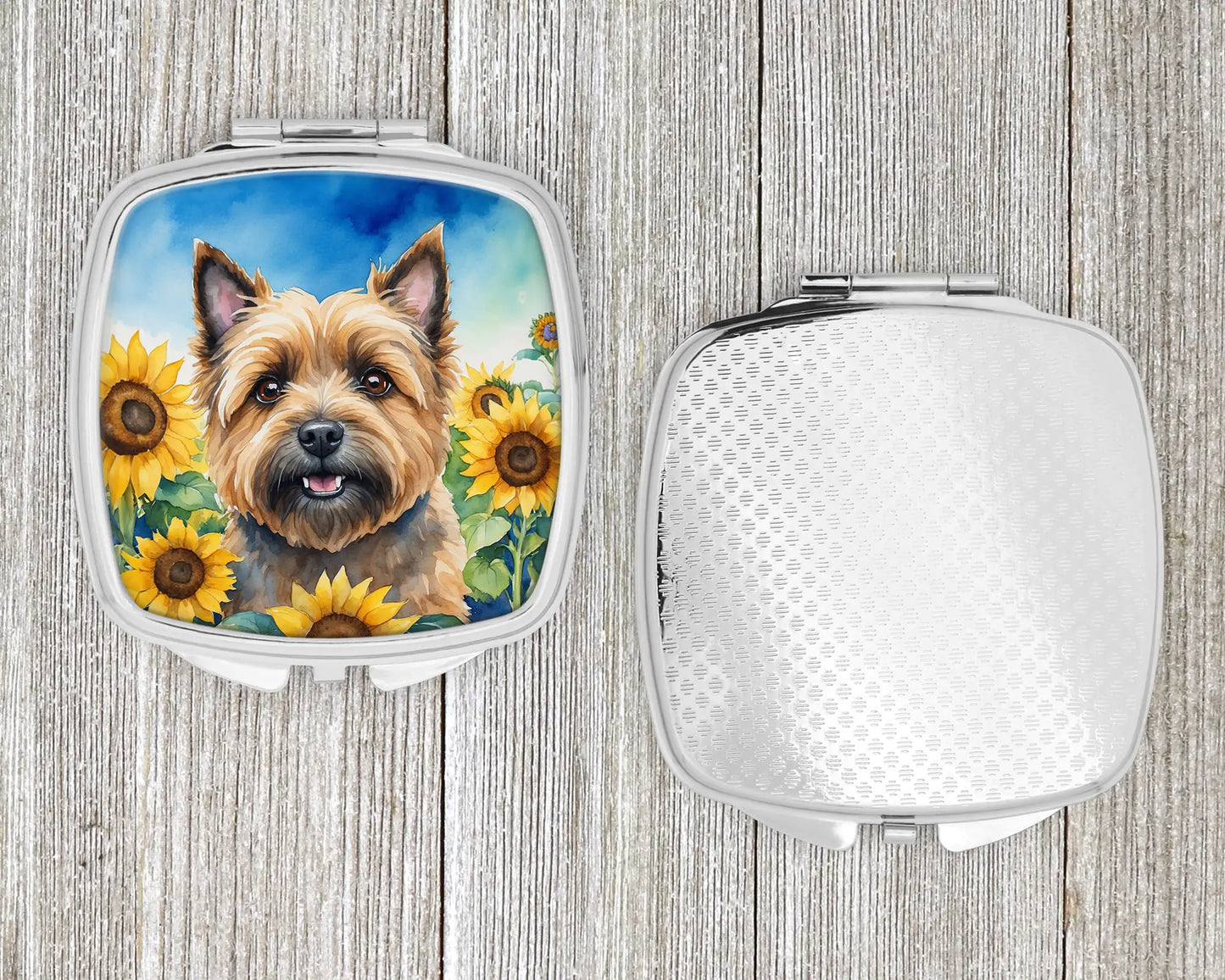 Cairn Terrier in Sunflowers Compact Mirror
