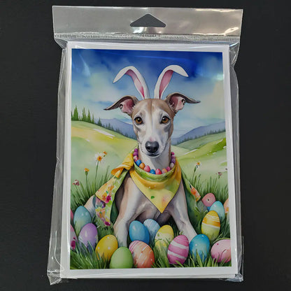Whippet Easter Egg Hunt Greeting Cards Pack of 8