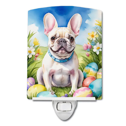 French Bulldog Easter Egg Hunt Ceramic Night Light