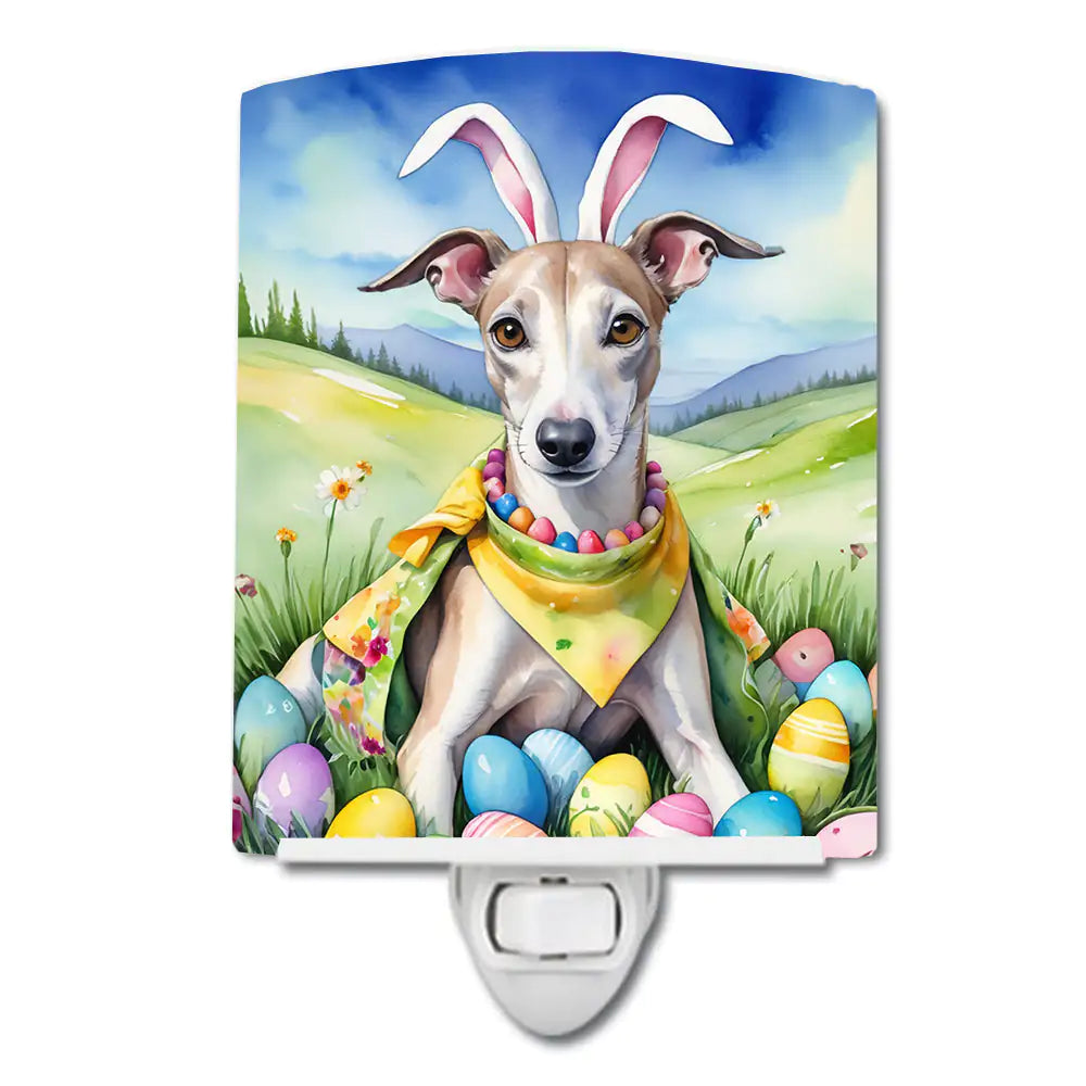 Whippet Easter Egg Hunt Ceramic Night Light