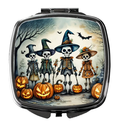 Calacas Skeletons Spooky Halloween Compact Mirror