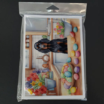 Decorating Easter Gordon Setter Greeting Cards Pack of 8