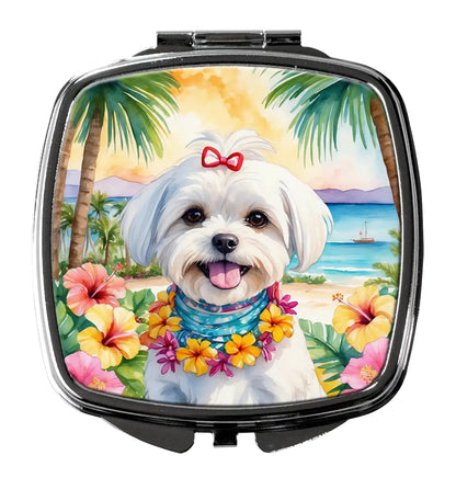 Maltese Luau Compact Mirror