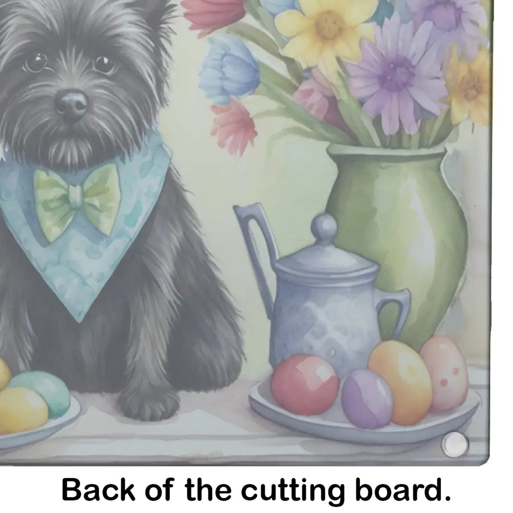 Decorating Easter Cairn Terrier Glass Cutting Board