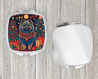 Keeshond Christmas Compact Mirror
