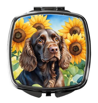Boykin Spaniel in Sunflowers Compact Mirror