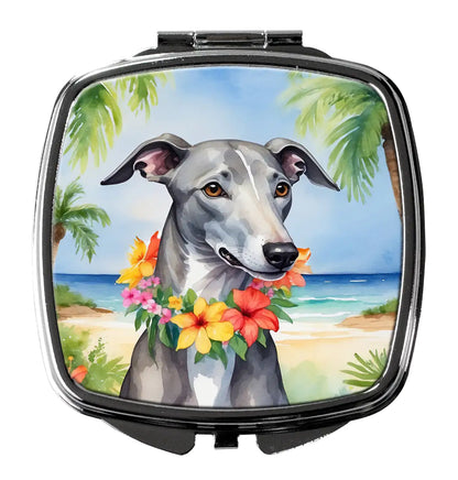 Greyhound Luau Compact Mirror
