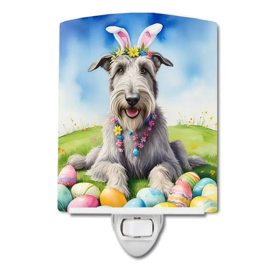 Irish Wolfhound Easter Egg Hunt Ceramic Night Light
