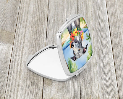 Greyhound Luau Compact Mirror