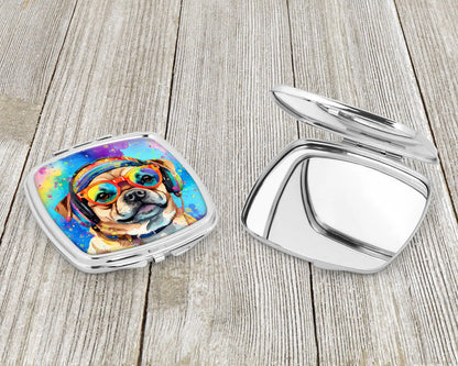 Pug Hippie Dawg Compact Mirror