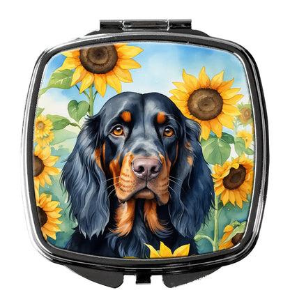 Gordon Setter in Sunflowers Compact Mirror