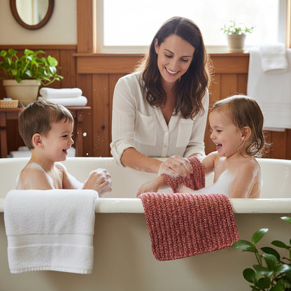 HandMade Cotton Dish Cloths Multi Color Orange