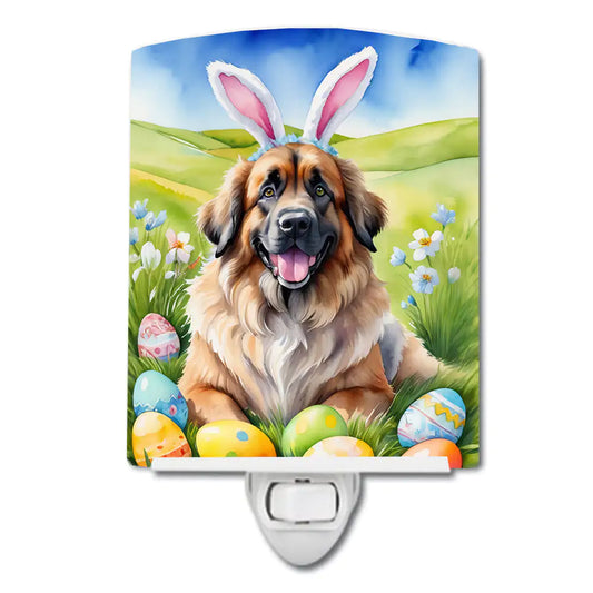 Leonberger Easter Egg Hunt Ceramic Night Light