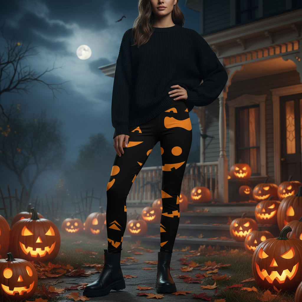 Women's Fashion Halloween Digital Printing Skinny Leggings