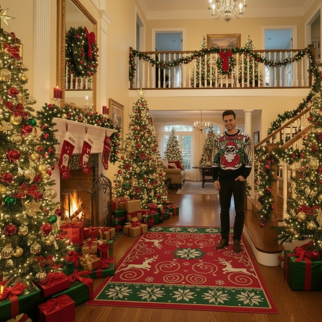 Digital Printing Christmas Round Neck Sweater