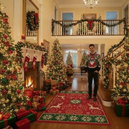 Digital Printing Christmas Round Neck Sweater