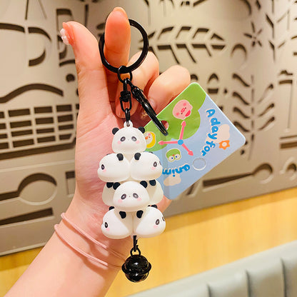 Cute Piggy Jenga Keychain Doll Pendant