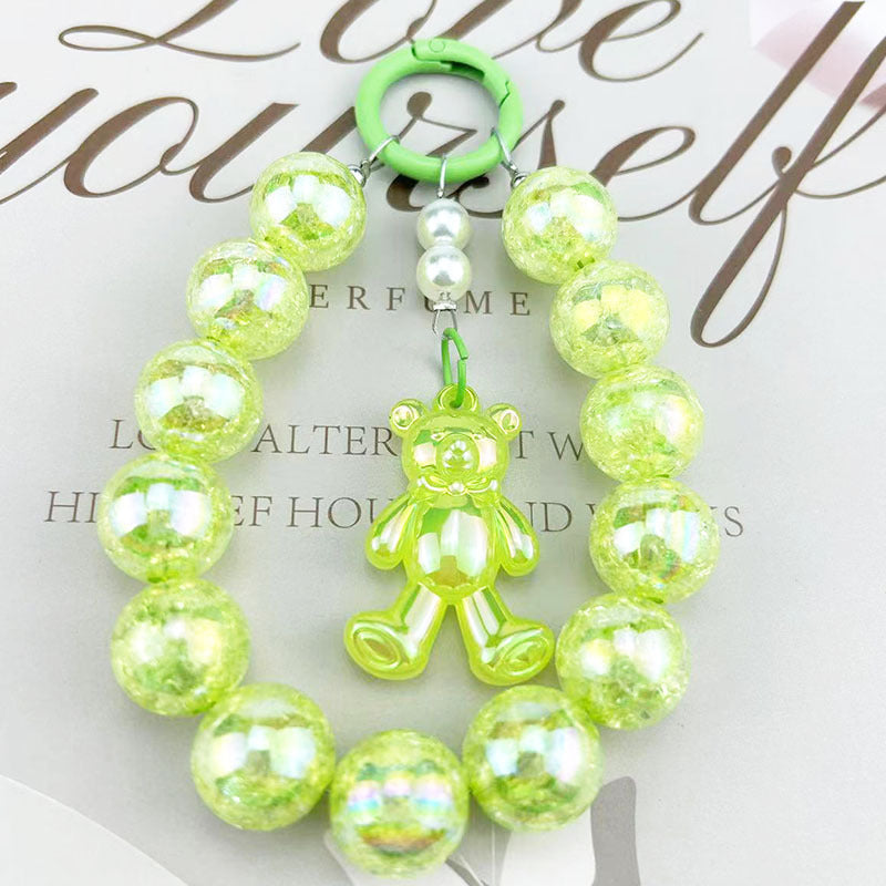 Burst Beads Luminous Bear Pendant Mobile Phone Charm