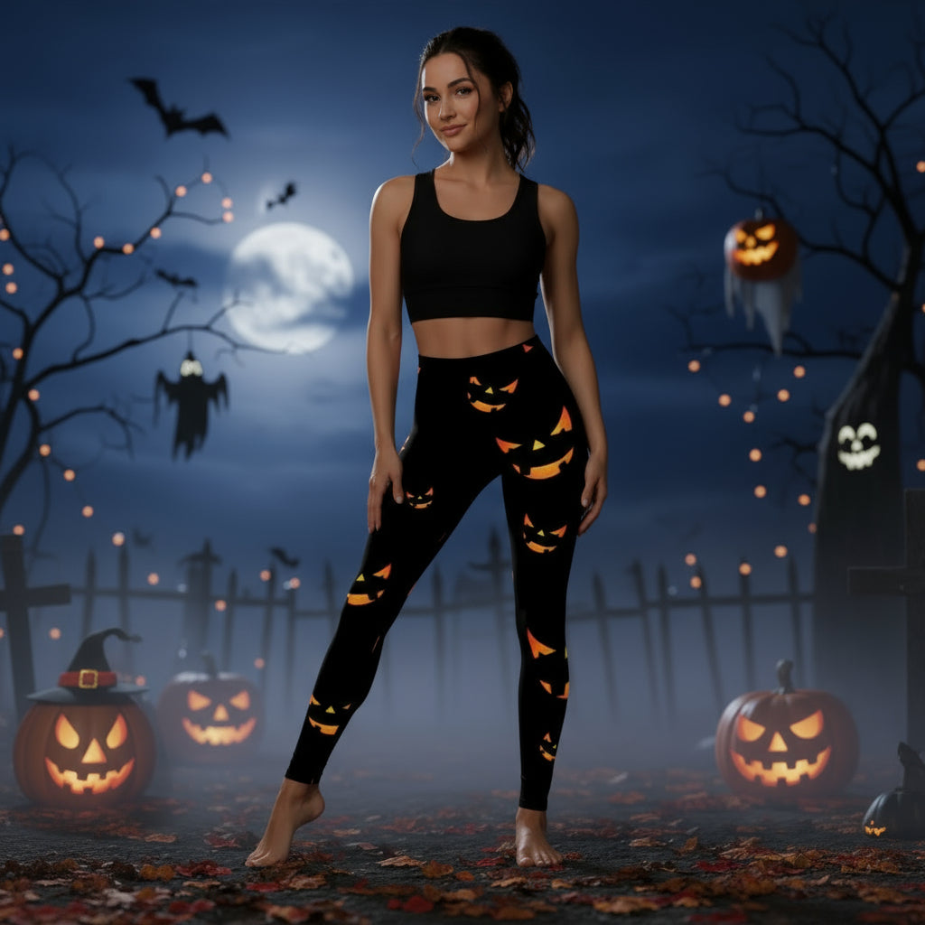 Women's Fashion Halloween Digital Printing Skinny Leggings