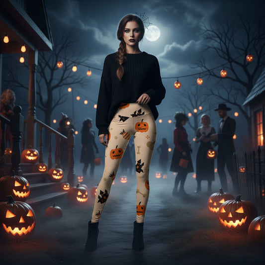 Women's Fashion Halloween Digital Printing Skinny Leggings