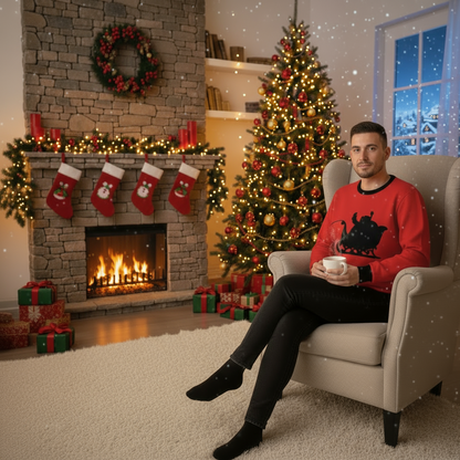 Women Men Clothing Christmas Elk Digital Printed Round Neck Sweater