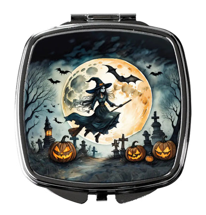 Flying Witch Spooky Halloween Compact Mirror