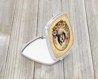Havanese and Flowers Compact Mirror