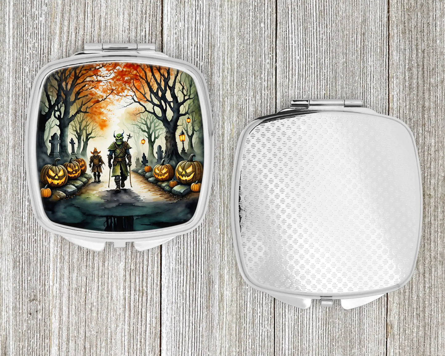 Orcs Spooky Halloween Compact Mirror