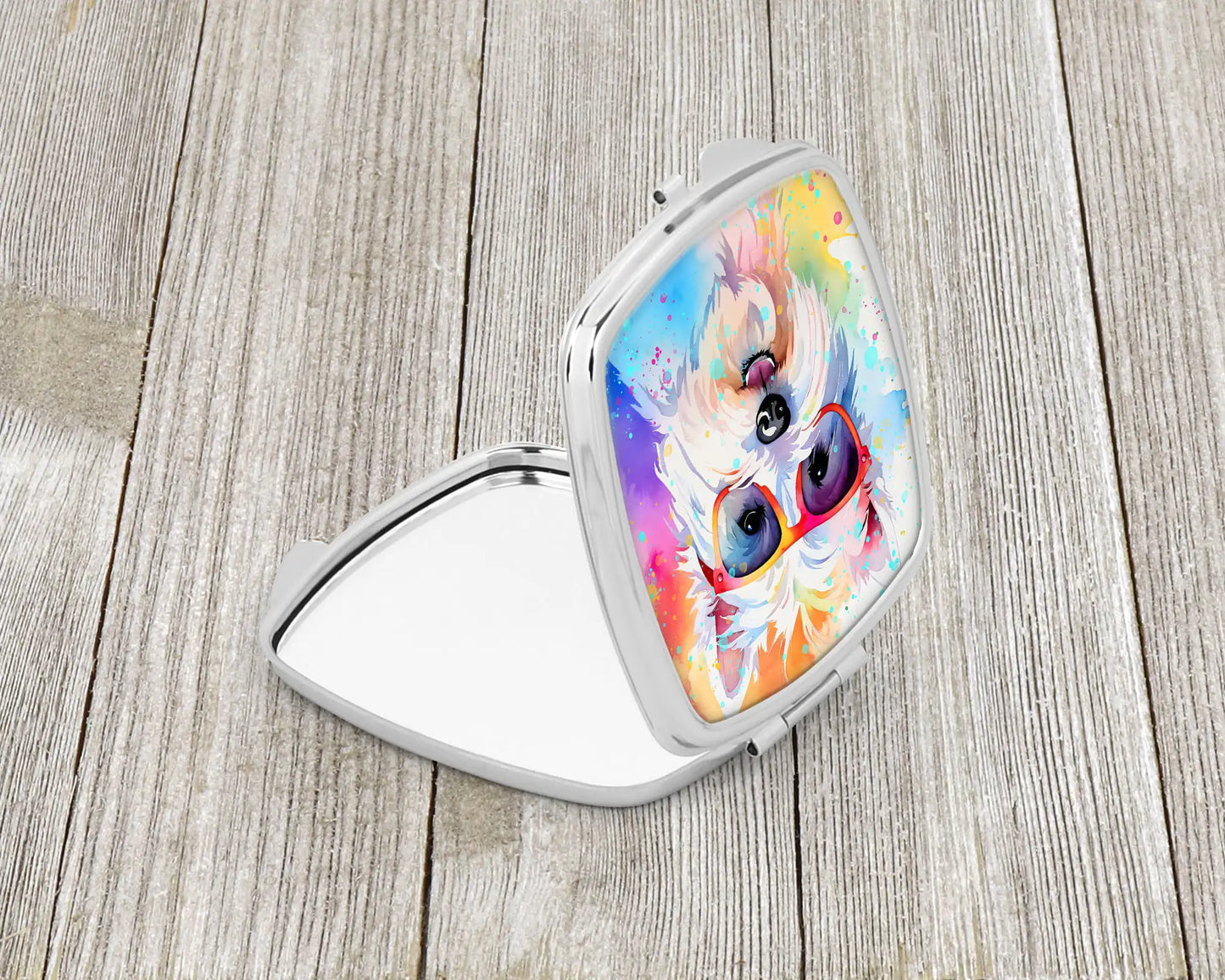 Westie Hippie Dawg Compact Mirror