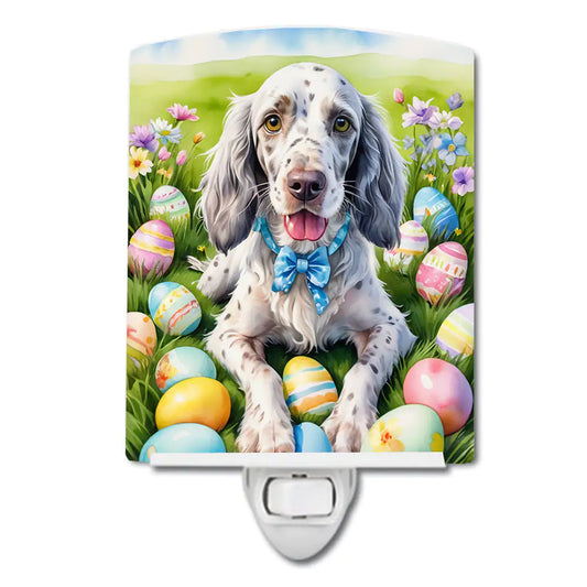 English Setter Easter Egg Hunt Ceramic Night Light