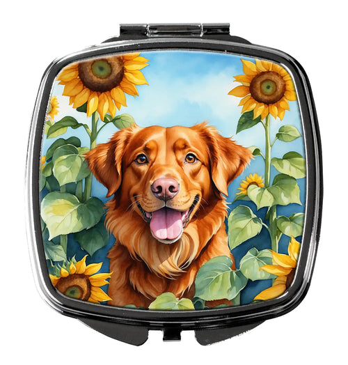 Nova Scotia Duck Toller in Sunflowers Compact Mirror
