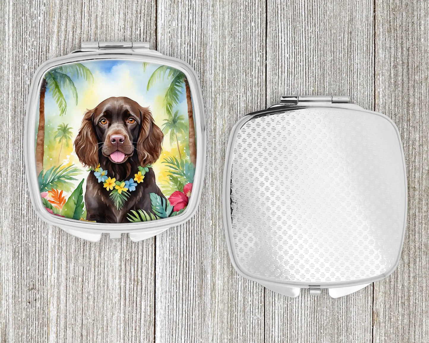 Boykin Spaniel Luau Compact Mirror