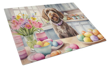 Decorating Easter Wirehaired Pointing Griffon Glass Cutting Board