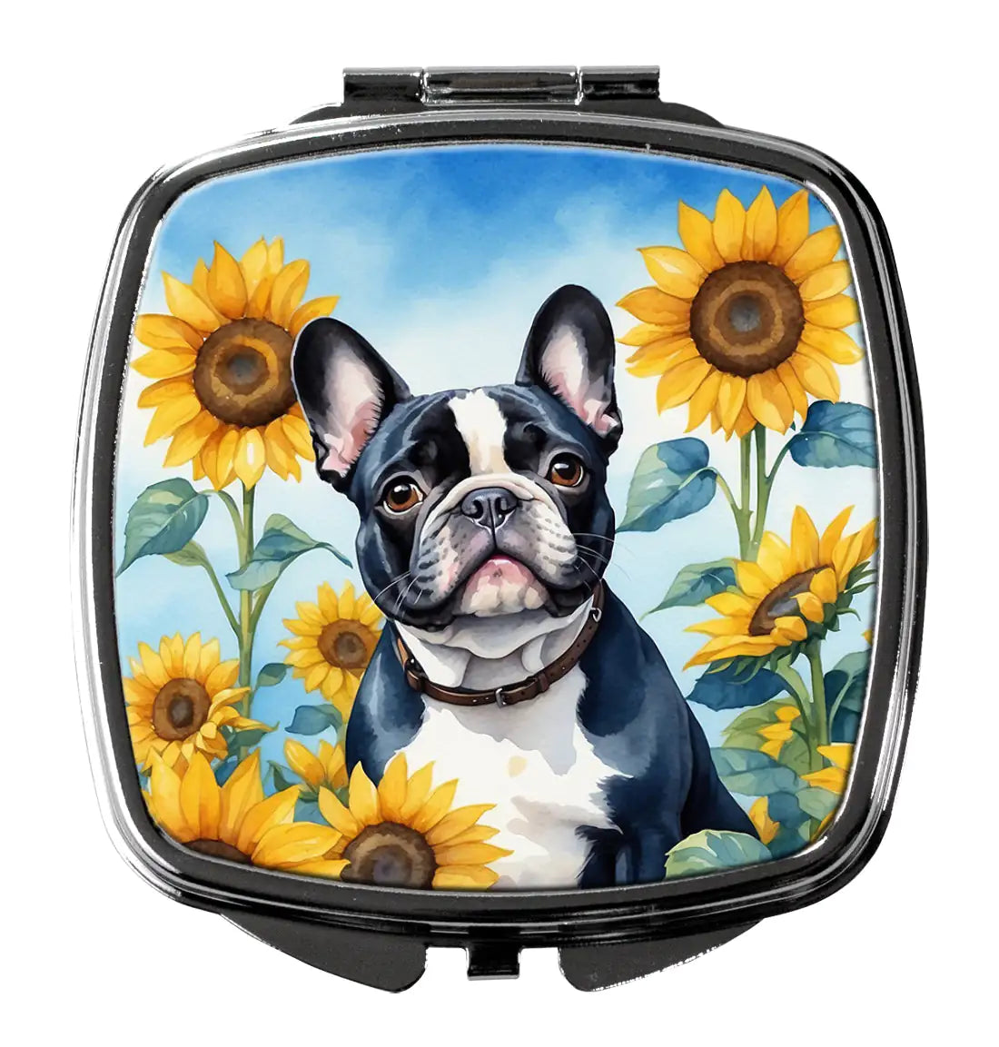 French Bulldog in Sunflowers Compact Mirror