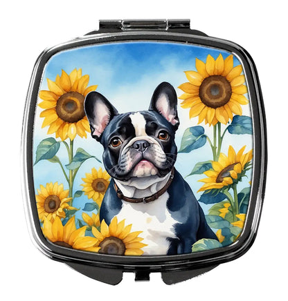 French Bulldog in Sunflowers Compact Mirror