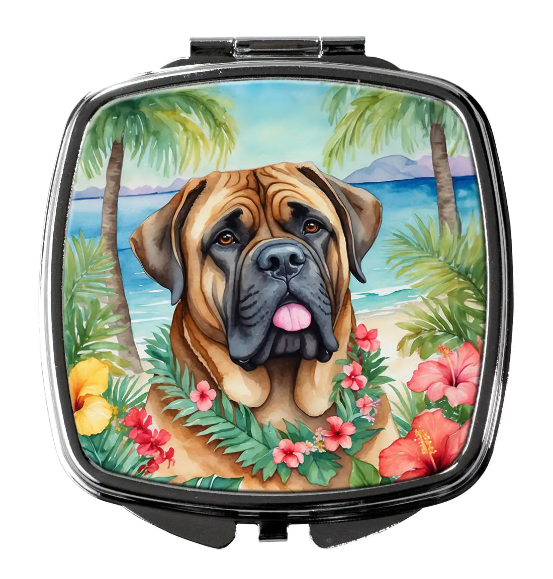 Mastiff Luau Compact Mirror