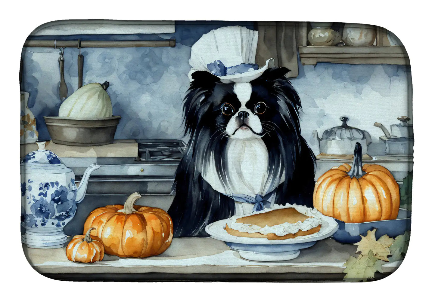Japanese Chin Fall Kitchen Pumpkins Dish Drying Mat