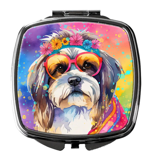 Shih Tzu Hippie Dawg Compact Mirror