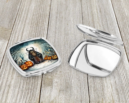 Krampus The Christmas Demon Spooky Halloween Compact Mirror