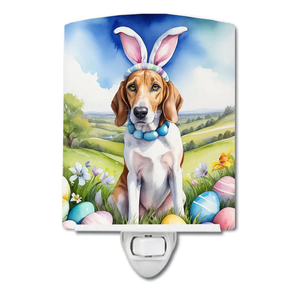 English Foxhound Easter Egg Hunt Ceramic Night Light