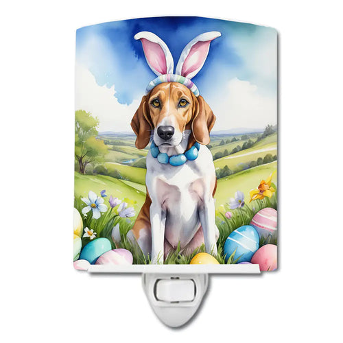 English Foxhound Easter Egg Hunt Ceramic Night Light