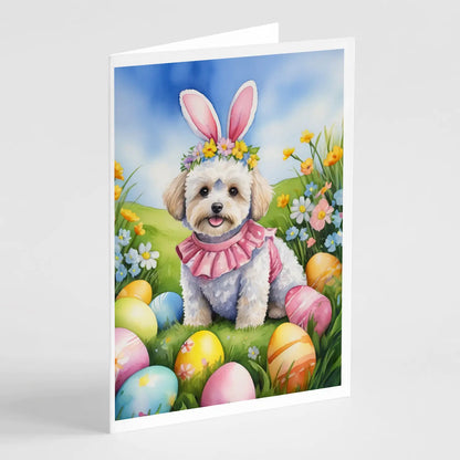 Maltipoo Easter Egg Hunt Greeting Cards Pack of 8