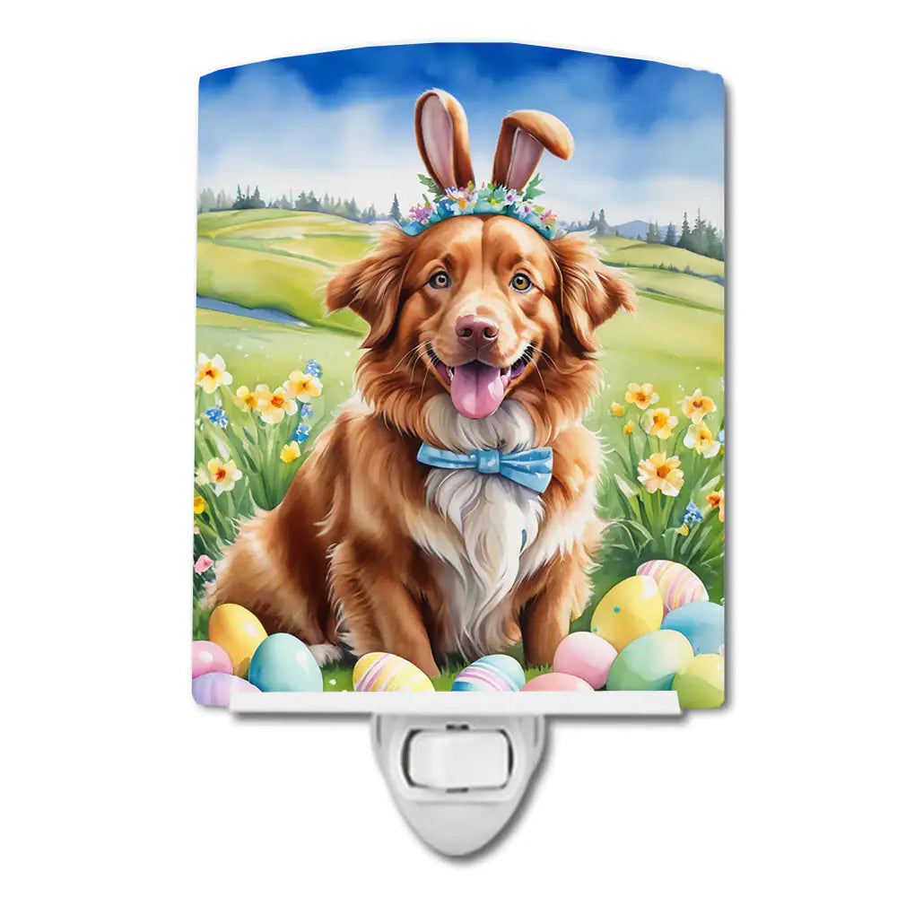 Nova Scotia Duck Tolling Retriever Easter Egg Hunt Ceramic Night Light