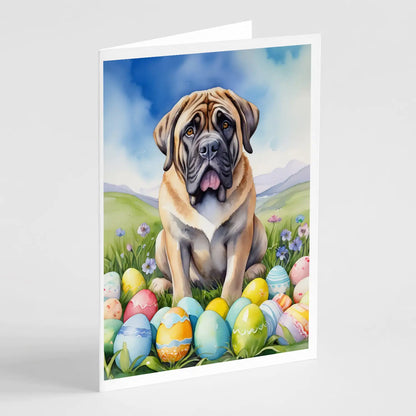 Mastiff Easter Egg Hunt Greeting Cards Pack of 8